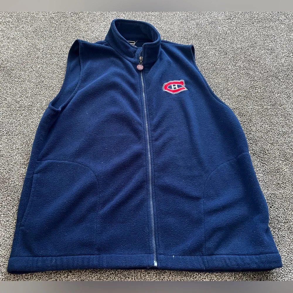 Vintage Montreal canadiens 100% polyester fleece vest - Picture 2 of 13
